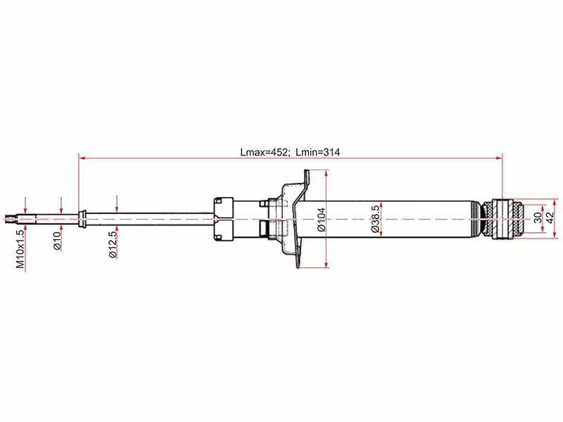 АМОРТИЗАТОР ПОДВЕСКИ SAT ST5621031U00