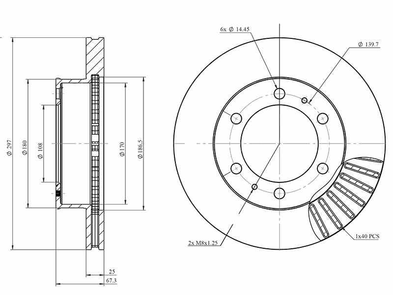 ДИСК ТОРМОЗНОЙ HOSU HSDB0141