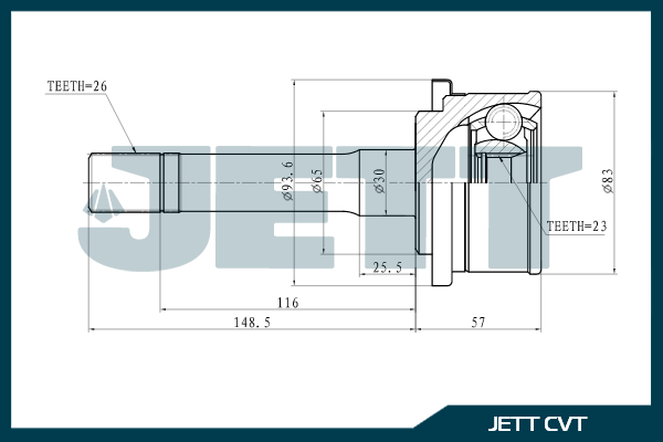 ШРУС ВНЕШНИЙ (НАРУЖНИЙ) JETT V414017