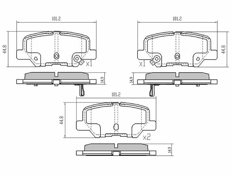 КОЛОДКИ ТОРМОЗНЫЕ ДИСКОВЫЕ SAT ST4605A802