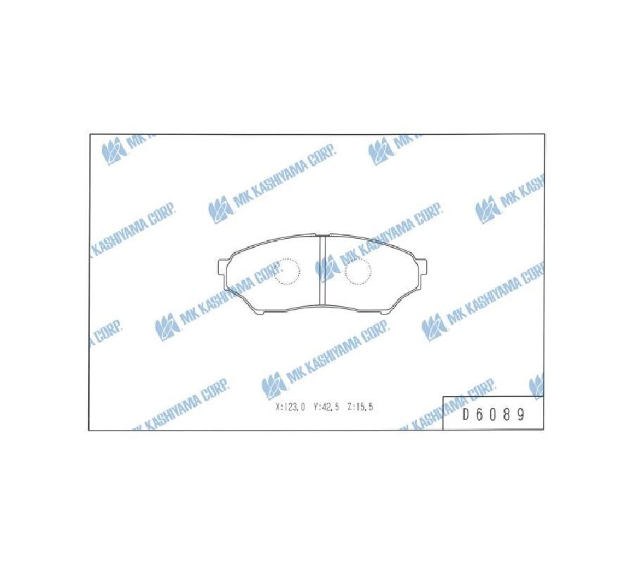 КОЛОДКИ ТОРМОЗНЫЕ ДИСКОВЫЕ KASHIYAMA D6089