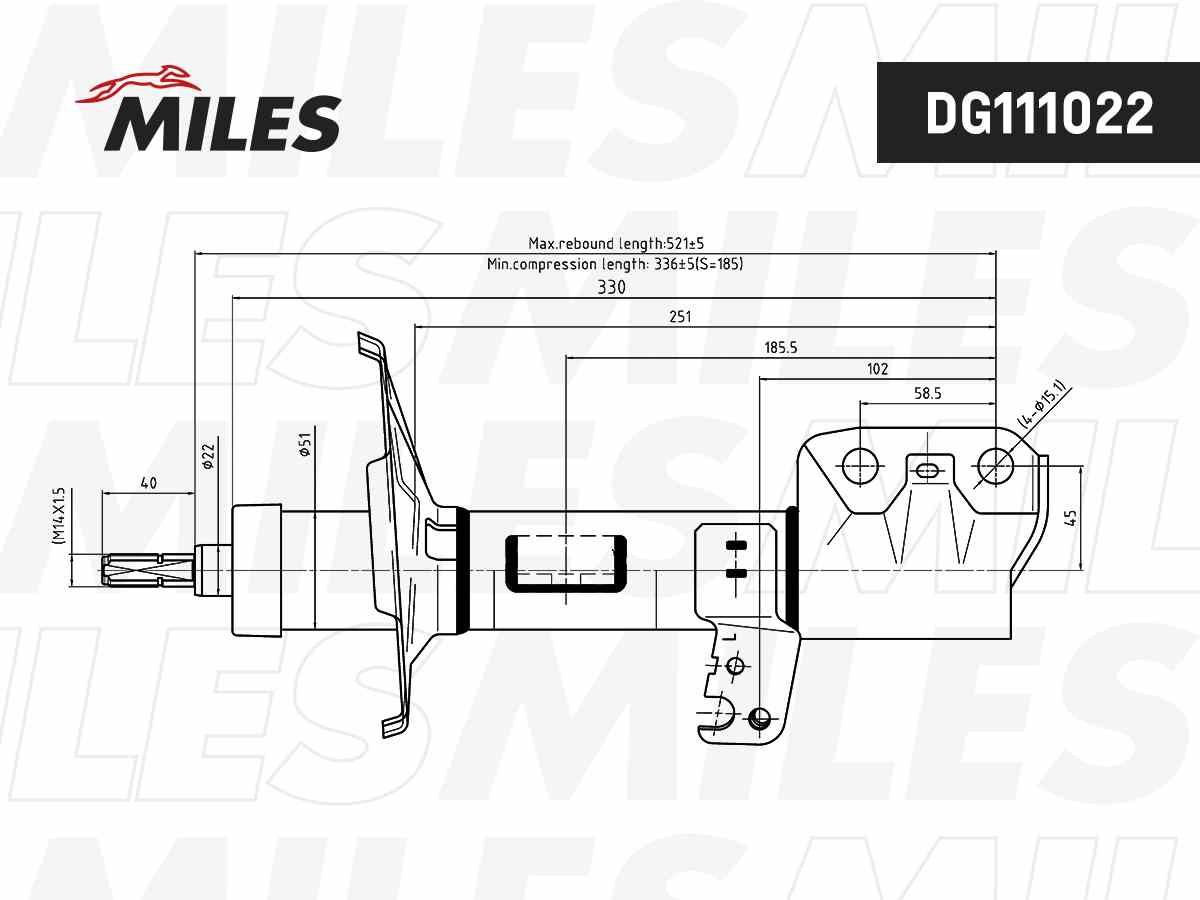 СТОЙКА ГАЗОМАСЛЯНАЯ MILES DG111022