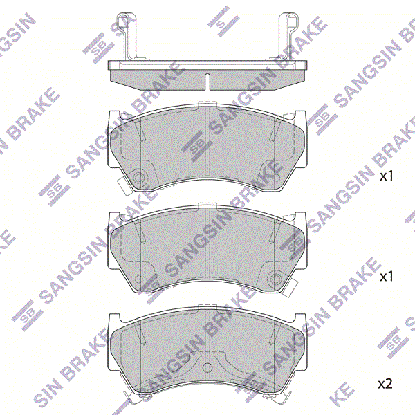 КОЛОДКИ ТОРМОЗНЫЕ ДИСКОВЫЕ SANGSIN BRAKE SP1122