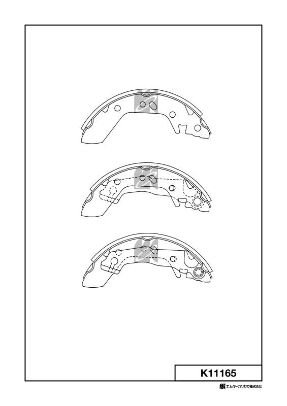 КОЛОДКИ ТОРМОЗНЫЕ БАРАБАННЫЕ KASHIYAMA K11165