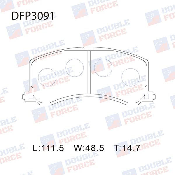 КОЛОДКИ ТОРМОЗНЫЕ ДИСКОВЫЕ DOUBLE FORCE DFP3091