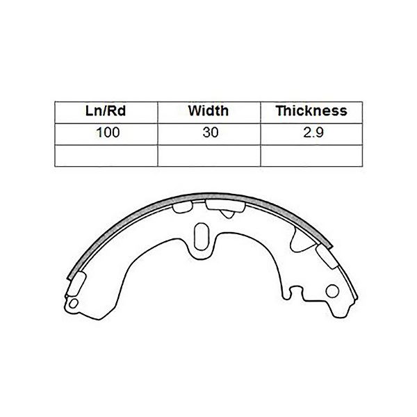 КОЛОДКИ ТОРМОЗНЫЕ БАРАБАННЫЕ JFBK FN2311