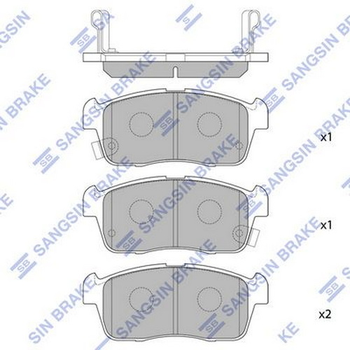 КОЛОДКИ ТОРМОЗНЫЕ ДИСКОВЫЕ SANGSIN BRAKE SP1549