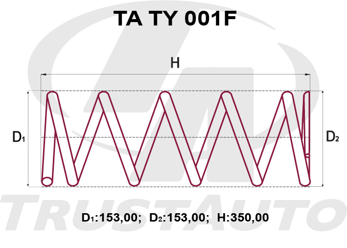 ПРУЖИНА ПОДВЕСКИ TRUSTAUTO TATY001F