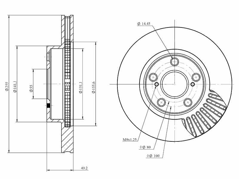 ДИСК ТОРМОЗНОЙ HOSU HSDB0151