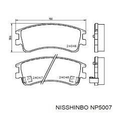 КОЛОДКИ ТОРМОЗНЫЕ ДИСКОВЫЕ NISSHINBO NP5007