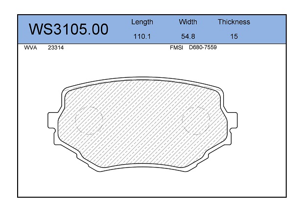 КОЛОДКИ ТОРМОЗНЫЕ ДИСКОВЫЕ JEENICE WS310500