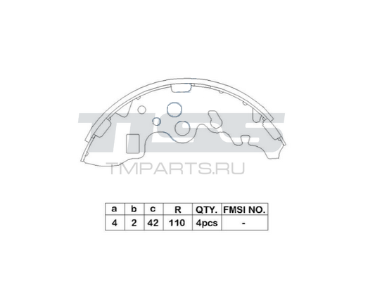 КОЛОДКИ ТОРМОЗНЫЕ БАРАБАННЫЕ PARAUT A283067