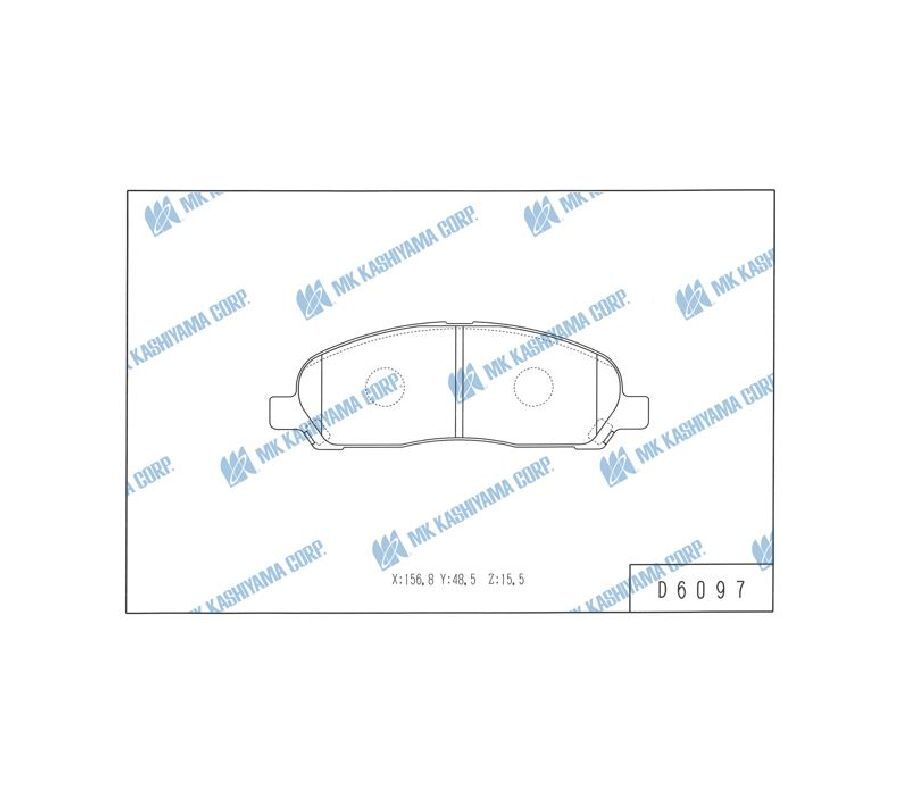 КОЛОДКИ ТОРМОЗНЫЕ ДИСКОВЫЕ KASHIYAMA D6097
