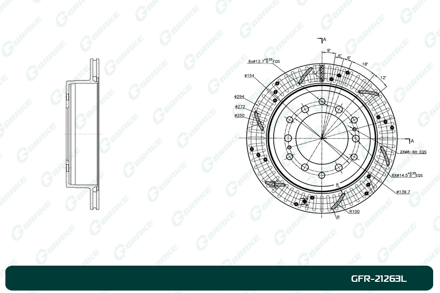 ДИСК ТОРМОЗНОЙ G-BRAKE GFR21263L