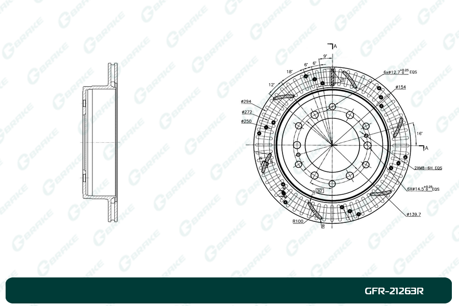 ДИСК ТОРМОЗНОЙ G-BRAKE GFR21263R
