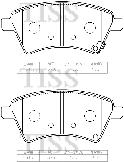 КОЛОДКИ ТОРМОЗНЫЕ ДИСКОВЫЕ PARAUT U281540Y