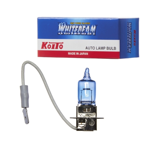 ЛАМПА ГАЛЛОГЕНОВАЯ KOITO 0752W H3 12V 55Вт. Галлогеная Pk22s WHITE (БЕЛЫЙ)