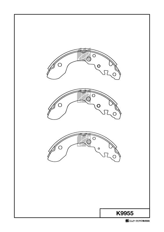 КОЛОДКИ ТОРМОЗНЫЕ БАРАБАННЫЕ KASHIYAMA K9955