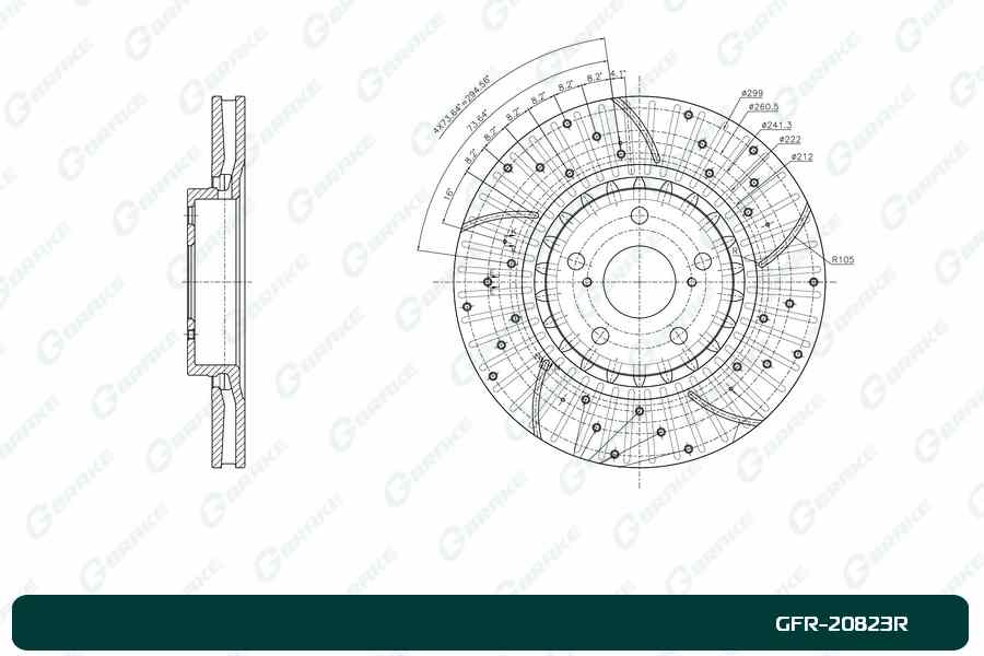 ДИСК ТОРМОЗНОЙ G-BRAKE GFR20823R