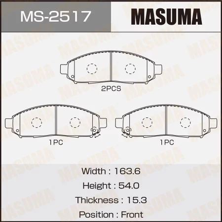 КОЛОДКИ ТОРМОЗНЫЕ ДИСКОВЫЕ MASUMA MS2517
