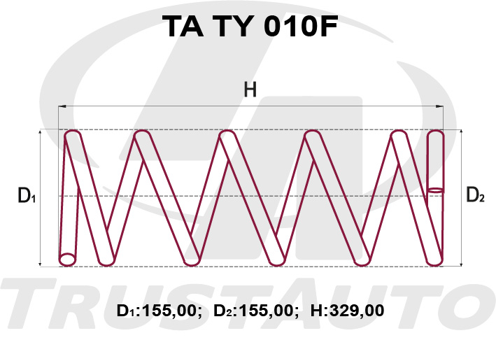 ПРУЖИНА ПОДВЕСКИ TRUSTAUTO TATY010F