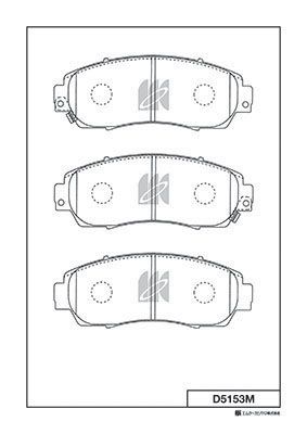 КОЛОДКИ ТОРМОЗНЫЕ ДИСКОВЫЕ KASHIYAMA D5153M