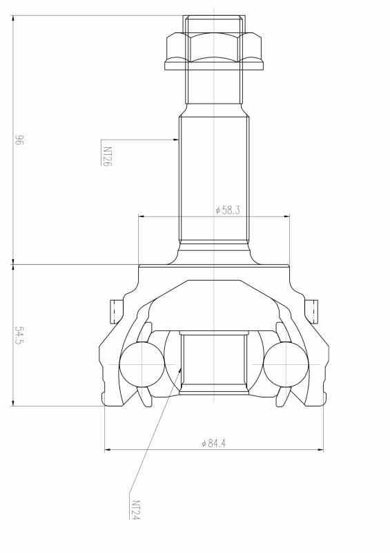 ШРУС ВНЕШНИЙ (НАРУЖНИЙ) NKN NS12332H