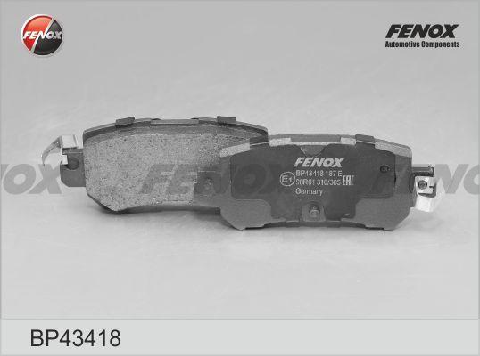 КОЛОДКИ ТОРМОЗНЫЕ ДИСКОВЫЕ FENOX BP43418