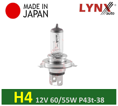 ЛАМПОЧКА LYNXauto L10460 H4 12V 60/55 Накаливания Галогеная P43t-38