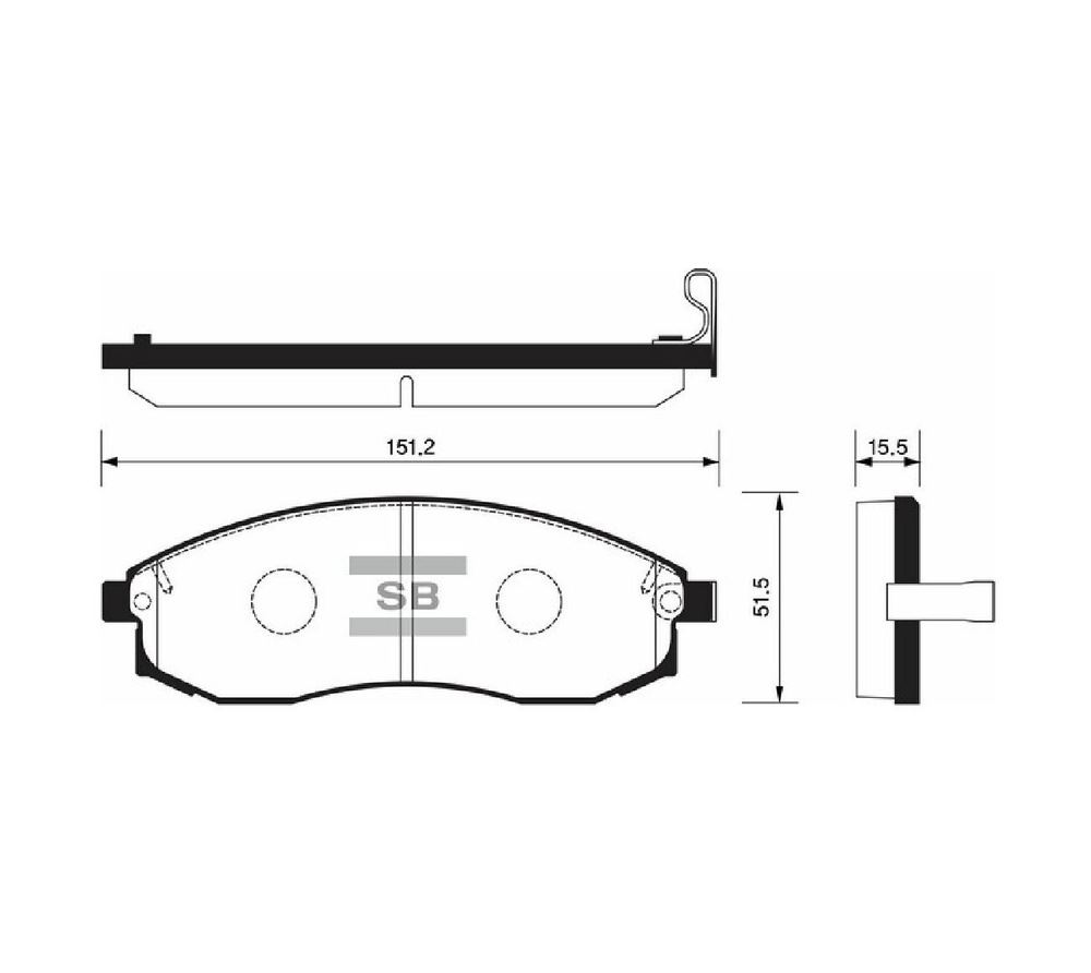КОЛОДКИ РУЧНОГО ТОРМОЗА SANGSIN BRAKE SP1256