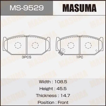 КОЛОДКИ ТОРМОЗНЫЕ ДИСКОВЫЕ MASUMA MS9529
