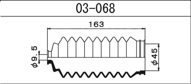 ПЫЛЬНИК РУЛЕВОЙ РЕЙКИ MARUICHI 1-56 03068