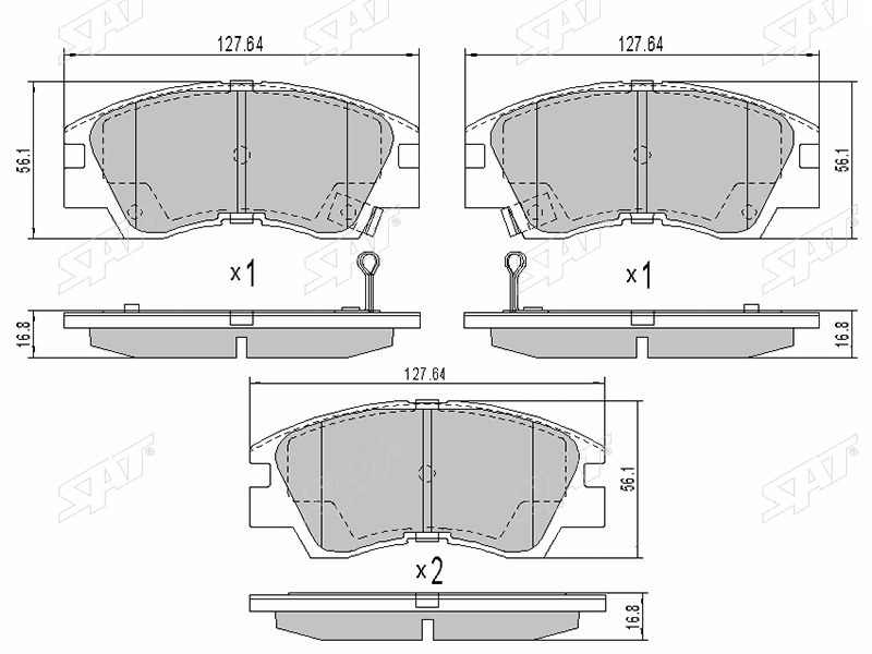 КОЛОДКИ РУЧНОГО ТОРМОЗА SAT STMR389526