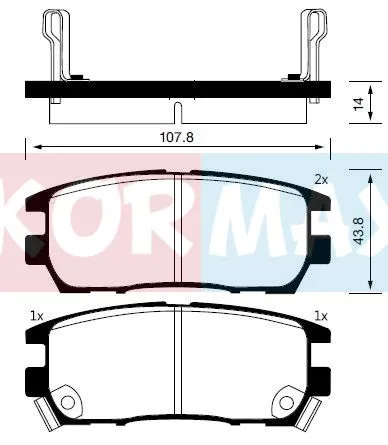 КОЛОДКИ ТОРМОЗНЫЕ ДИСКОВЫЕ KORMAX KBP073