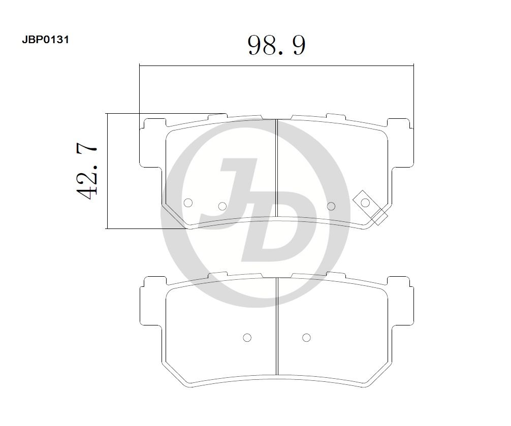 КОЛОДКИ ТОРМОЗНЫЕ ДИСКОВЫЕ JD JBP0131