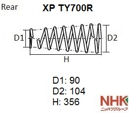 ПРУЖИНА ПОДВЕСКИ NHK XPTY700R