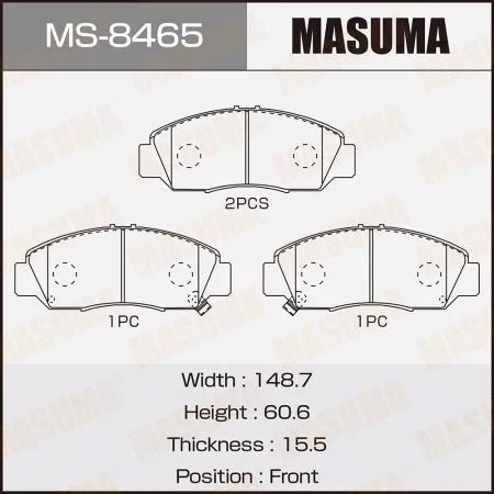 КОЛОДКИ ТОРМОЗНЫЕ ДИСКОВЫЕ MASUMA MS8465