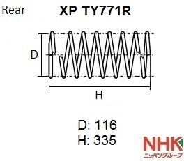 ПРУЖИНА ПОДВЕСКИ NHK XPTY771R