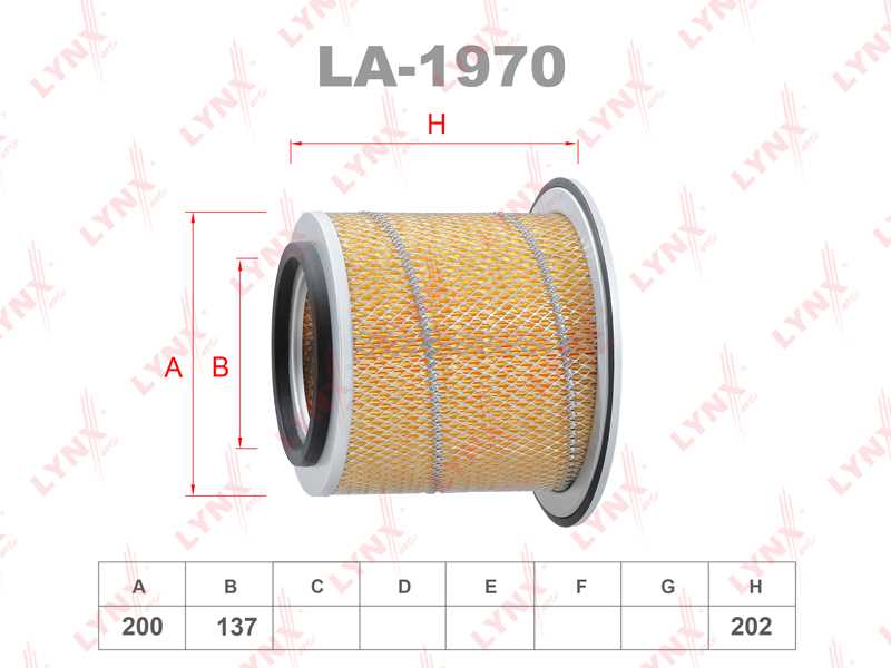 ФИЛЬТР ВОЗДУШНЫЙ LYNXauto LA1970