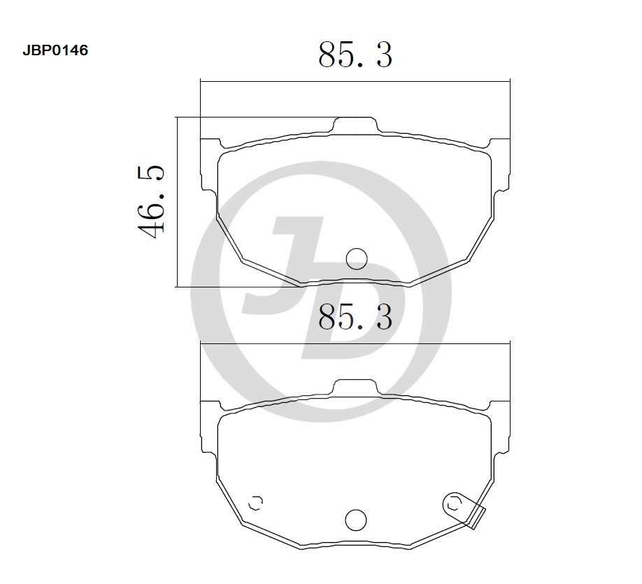 КОЛОДКИ ТОРМОЗНЫЕ ДИСКОВЫЕ JD JBP0146