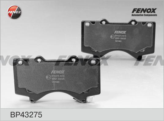 КОЛОДКИ ТОРМОЗНЫЕ ДИСКОВЫЕ FENOX BP43275
