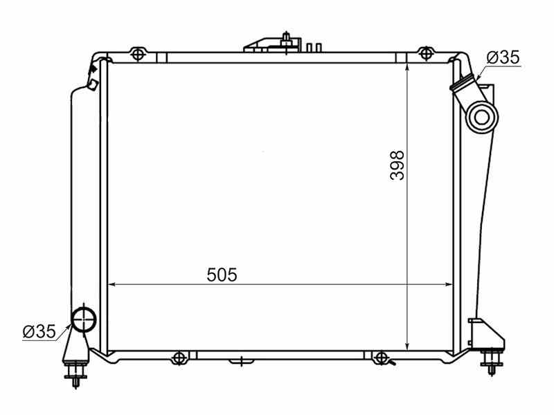 РАДИАТОР СИСТЕМЫ ОХЛАЖДЕНИЯ ДВС SAT TY0010LH10