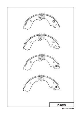 КОЛОДКИ ТОРМОЗНЫЕ БАРАБАННЫЕ KASHIYAMA K1240