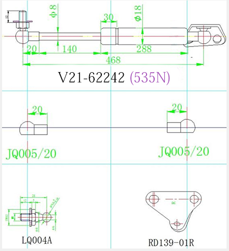 АМОРТИЗАТОР БАГАЖНИКА JETT V2162242