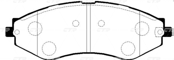 КОЛОДКИ ТОРМОЗНЫЕ ДИСКОВЫЕ CTR CKKD12