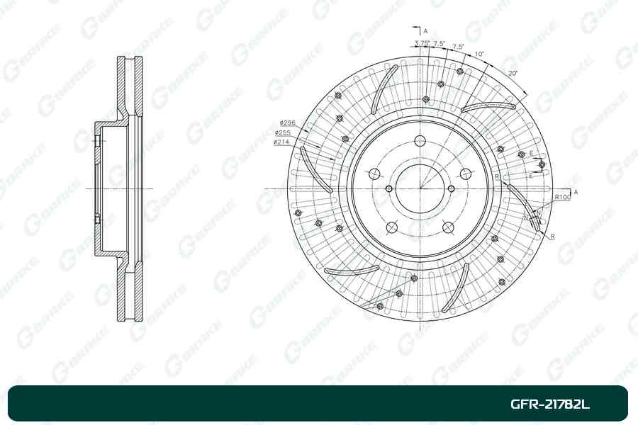 ДИСК ТОРМОЗНОЙ G-BRAKE GFR21782L