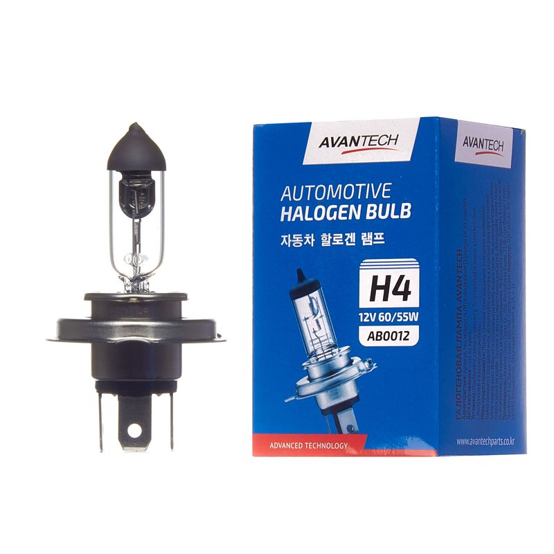 ЛАМПОЧКА AVANTECH AB0012 H4 12V 60/55Вт. Накаливания