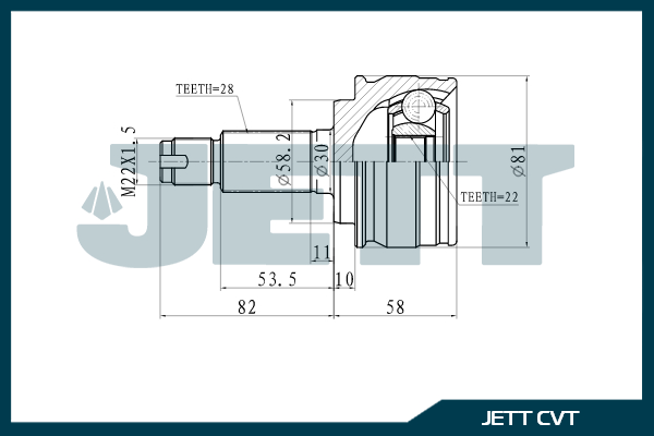 ШРУС ВНЕШНИЙ (НАРУЖНИЙ) JETT V417067