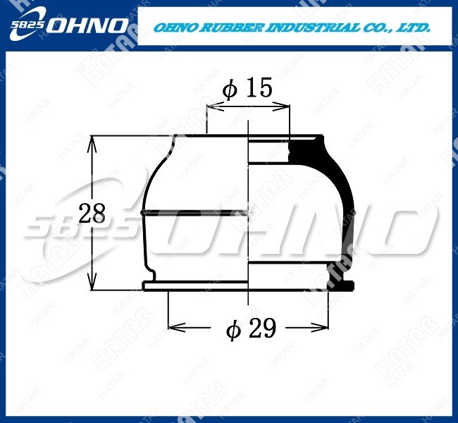 ПЫЛЬНИК ШАРОВОЙ ОПОРЫ OHNO 5-825 DC1170