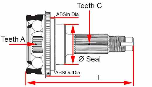 ШРУС ВНЕШНИЙ (НАРУЖНИЙ) HDK DAE036